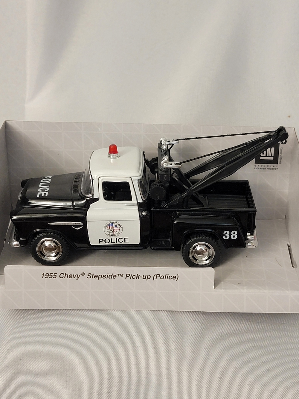 KiNSMART Die-Cast 1955 Chevy Stepside Police Tow Truck Scale 1:32